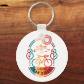 レトロサンディエゴ自転車道。 キーホルダー (裏面)