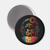 レトロサンディエゴ自転車道。 マグネット (正面/裏面)