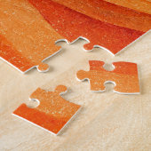 レトロサンドストリームランドスケープイラストレーションオレンジ ジグソーパズル (側面)