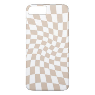 レトロサンドバラピンクパステルワープチェッカーボード iPhone 8 PLUS/7 PLUSケース