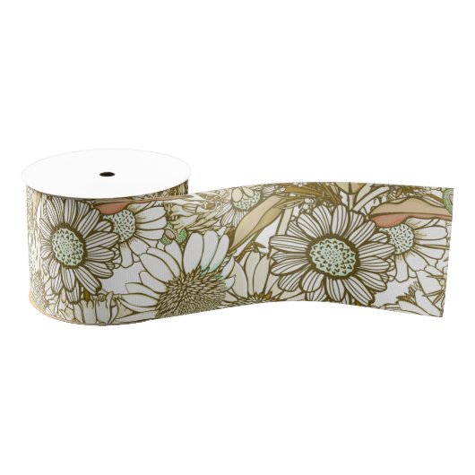 レトロサンバーンドオーストラリアカントリーガーデン グログランリボン (リール)