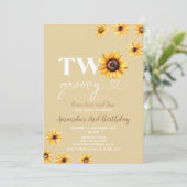 レトロサンフラワーズツーグルーヴィーバースデーパーティー 招待状 (スタンド正面)