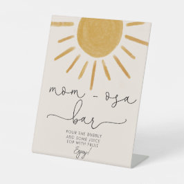 レトロサンベイビーシャワーマムオーサバー 台座サイン