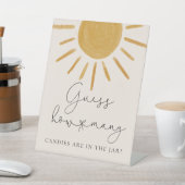 レトロサンベイビーシャワー数を推測する 台座サイン (インサイチュ)