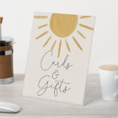 レトロサンベビーシャワーカードとギフト 台座サイン (インサイチュ)