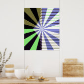 レトロサンミッドセンチュリー抽象芸術アート ポスター (キッチン)