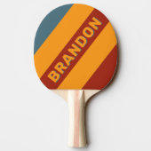 レトロサンライズオン石板はっきりしたストライプ名の付いた名前 卓球ラケット (裏面)