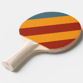 レトロサンライズオン石板ストライプはっきりした数 卓球ラケット (正面アングル)