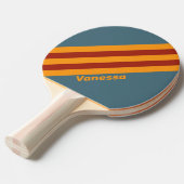 レトロサンライズオン石板ストライプ（名前） 卓球ラケット (正面アングル)