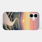 レトロサンライズパス iPhone 16ケース (裏面横)