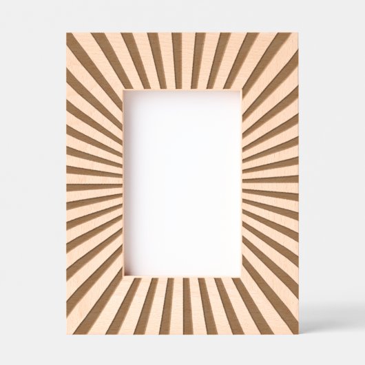 レトロサンライズSun Raysレーザーエッチング写真フレーム レーザー彫刻フレーム (正面)