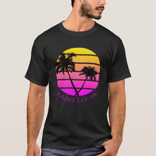 レトロサンルシアビーチ Tシャツ (正面)