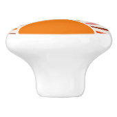 レトロサンレイズバーストサンセットオレンジイエローレッド セラミックノブ (側面)