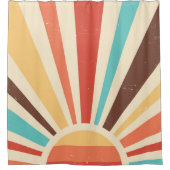 レトロサンレイミュート色シャワーカーテン シャワーカーテン (正面)