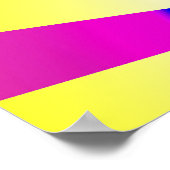 レトロサンレインボー抽象芸術アート ポスター (角)