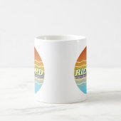 レトロサンヴィンテージイニシャル文字モノグラム名 コーヒーマグカップ (中央)