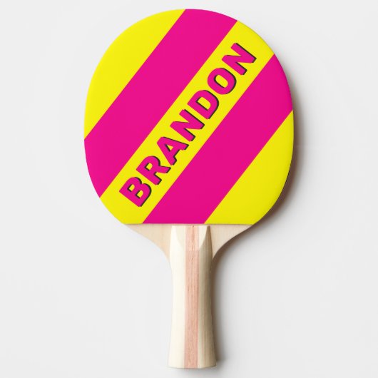 レトロサン名はっきりした付ストライプき3つの 卓球ラケット (正面)