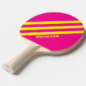 レトロサン名ストライプ付3つの浸し 卓球ラケット (正面アングル)