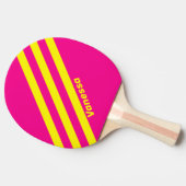 レトロサン名ストライプ付3つの浸し 卓球ラケット (横)