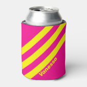 レトロサン名ストライプ付3つの浸し 缶クーラー (缶正面)