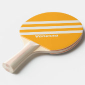 レトロサン名ストライプ付3人キス 卓球ラケット (正面アングル)