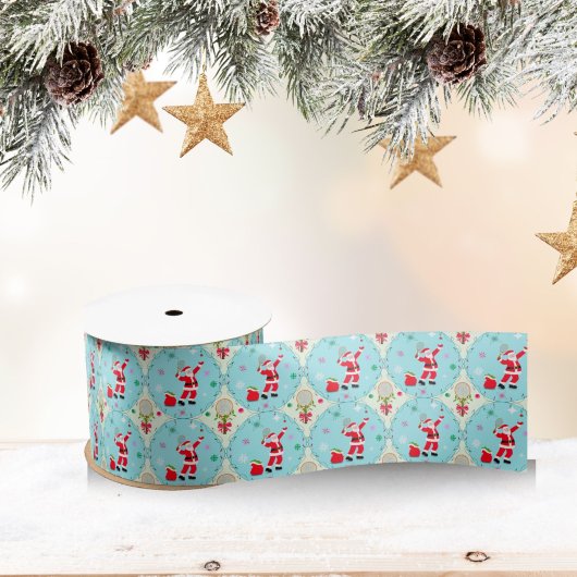 レトロサン遊タのテニスコージパターン サテンリボン