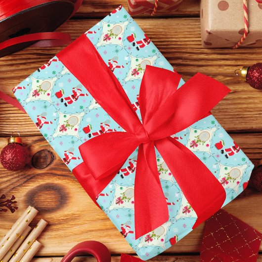 レトロサン遊タのテニスコージパターン ラッピングペーパーシート