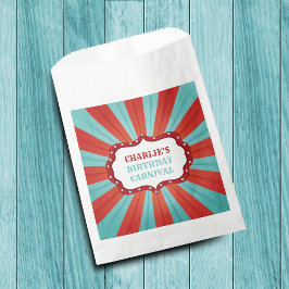 レトロサーカスカーニバル誕生日パーティー フェイバーバッグ