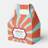 レトロサーカスカーニバル誕生日パーティー フェイバーボックス (正面サイド)