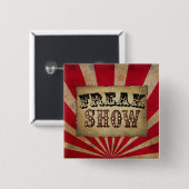 レトロサーカスポスターフリークショー 缶バッジ (正面&裏面)