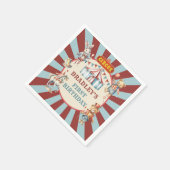 レトロサーカス動物カーニバルフェスティバル誕生日 スタンダードカクテルナプキン (角)