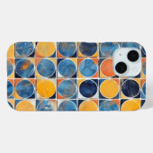 レトロサークルとスクエアモザイクスマホケース Case-Mate iPhoneケース (裏面 (横))