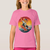 レトロサークルのヴィンテージ スケーター ドッグ Tシャツ (正面)