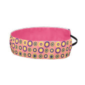 レトロサークルイエローネイビーオン赤面ピンク2 アスレチックヘッドバンド (右)