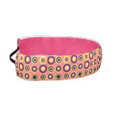 レトロサークルイエローネイビーオン赤面ピンク2 アスレチックヘッドバンド (左)