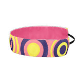 レトロサークルイエローネイビーオン赤面ピンク アスレチックヘッドバンド (右)