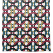 レトロサークルノットシャワーカーテン シャワーカーテン (正面)