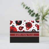 レトロサークルハッピーニューイヤーはがき シーズンポストカード (スタンド正面)