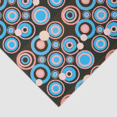 レトロサークルパーティーコーラルターコイズブラック 薄葉紙 (詳細)