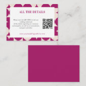 レトロサークルホタテ中世紀QRコード結婚ズ エンクロージャーカード (正面/裏面)