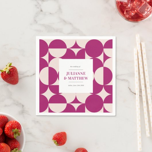 レトロサークルホタテ結婚ガイ スタンダードカクテルナプキン (インサイチュ)