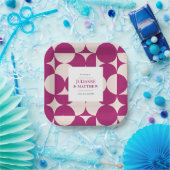 レトロサークルホタテ結婚ガイ ペーパープレート (パーティー)