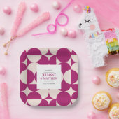 レトロサークルホタテ結婚ガイ ペーパープレート (パーティー)