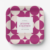 レトロサークルホタテ結婚ガイ ペーパープレート (正面)