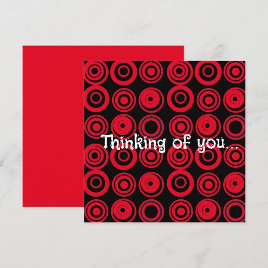 レトロサークル白黒考えレッドズオブユー カード (正面/裏面)