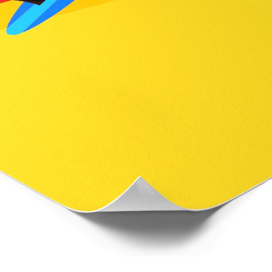 レトロサーファーのカップルのポスター ポスター (角)