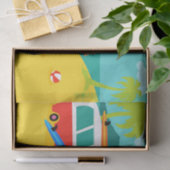 レトロサーファーカップルティッシュペーパー 薄葉紙 (ギフト)