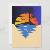 レトロサーファーカーベビーシャワー 招待状 (裏面)