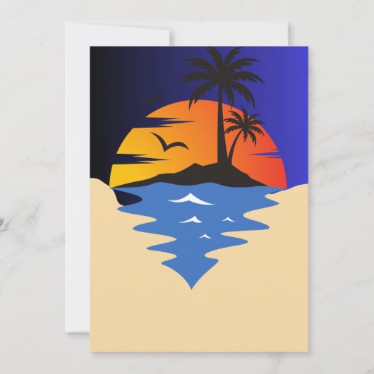 レトロサーファーカーベビーシャワー 招待状 (裏面)