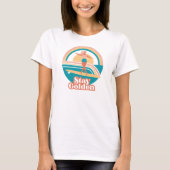 レトロサーファーガール ステイゴールデンコースタル Tシャツ (正面)